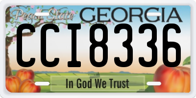 GA license plate CCI8336