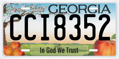 GA license plate CCI8352