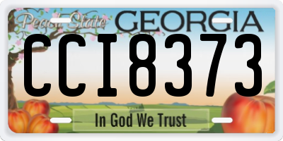 GA license plate CCI8373