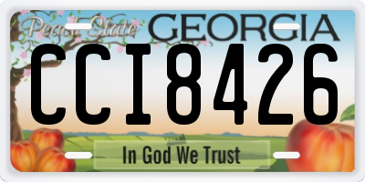 GA license plate CCI8426