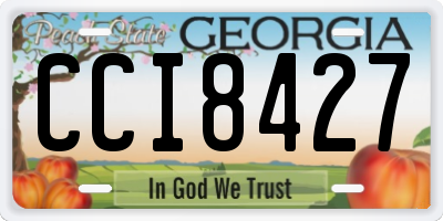 GA license plate CCI8427