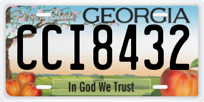 GA license plate CCI8432