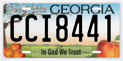 GA license plate CCI8441