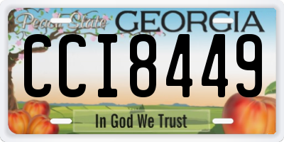 GA license plate CCI8449