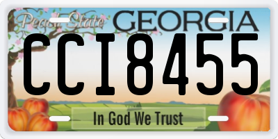 GA license plate CCI8455