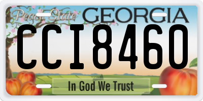GA license plate CCI8460