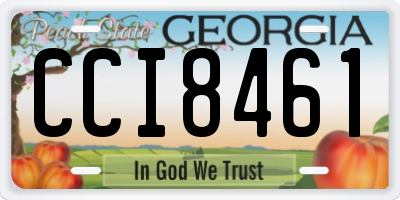 GA license plate CCI8461