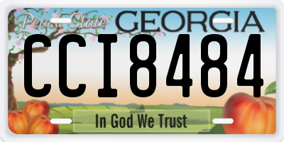 GA license plate CCI8484