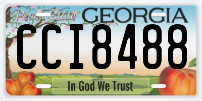 GA license plate CCI8488