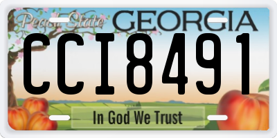 GA license plate CCI8491