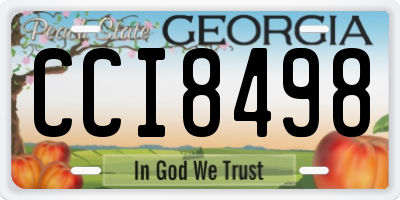 GA license plate CCI8498