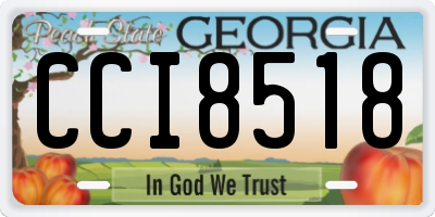 GA license plate CCI8518