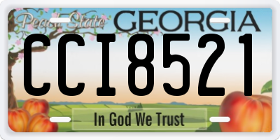 GA license plate CCI8521