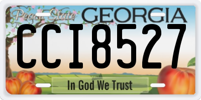 GA license plate CCI8527