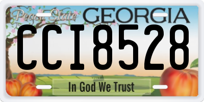 GA license plate CCI8528