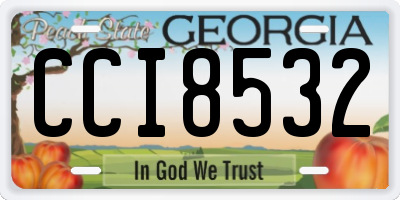 GA license plate CCI8532