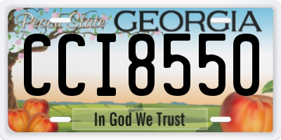 GA license plate CCI8550