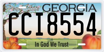 GA license plate CCI8554
