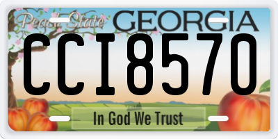 GA license plate CCI8570
