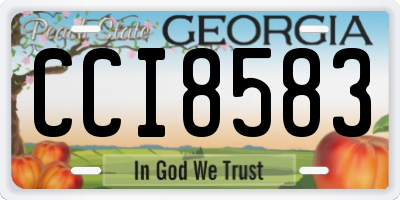 GA license plate CCI8583