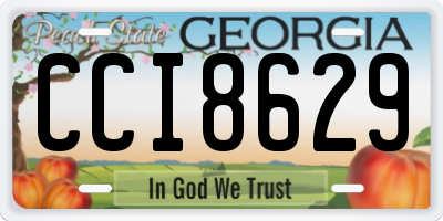 GA license plate CCI8629