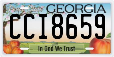 GA license plate CCI8659