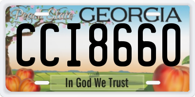 GA license plate CCI8660