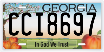 GA license plate CCI8697