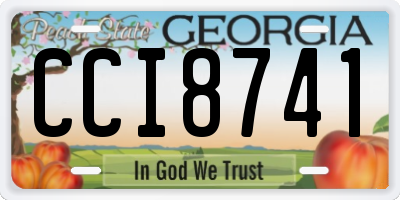 GA license plate CCI8741
