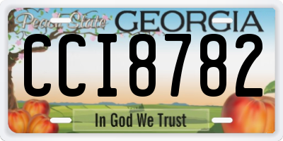GA license plate CCI8782