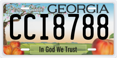 GA license plate CCI8788
