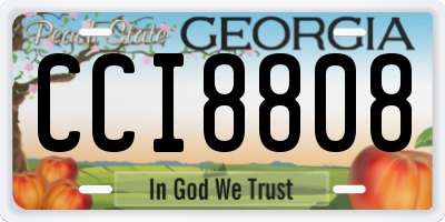 GA license plate CCI8808
