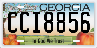 GA license plate CCI8856