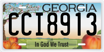 GA license plate CCI8913