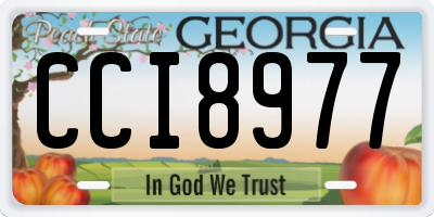 GA license plate CCI8977