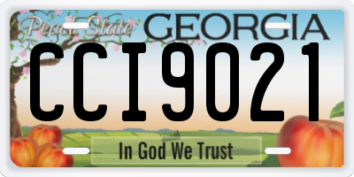 GA license plate CCI9021