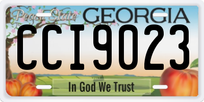GA license plate CCI9023