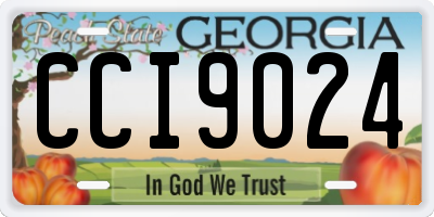 GA license plate CCI9024