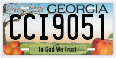 GA license plate CCI9051