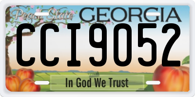 GA license plate CCI9052