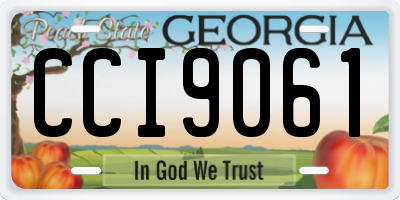 GA license plate CCI9061