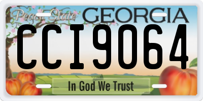 GA license plate CCI9064