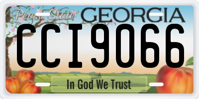 GA license plate CCI9066