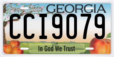 GA license plate CCI9079