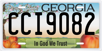 GA license plate CCI9082