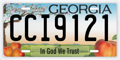 GA license plate CCI9121