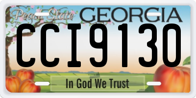 GA license plate CCI9130
