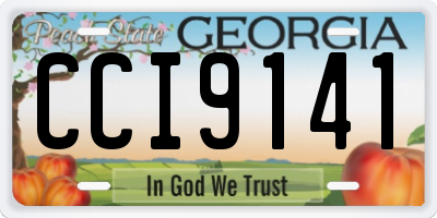 GA license plate CCI9141