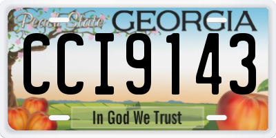 GA license plate CCI9143