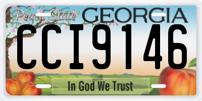 GA license plate CCI9146